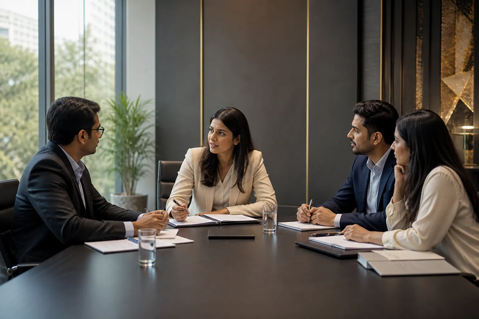 Indian corporate counsel facilitating a commercial dispute mediation