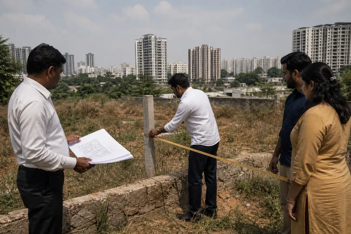 Property site inspection and survey check in Bangalore